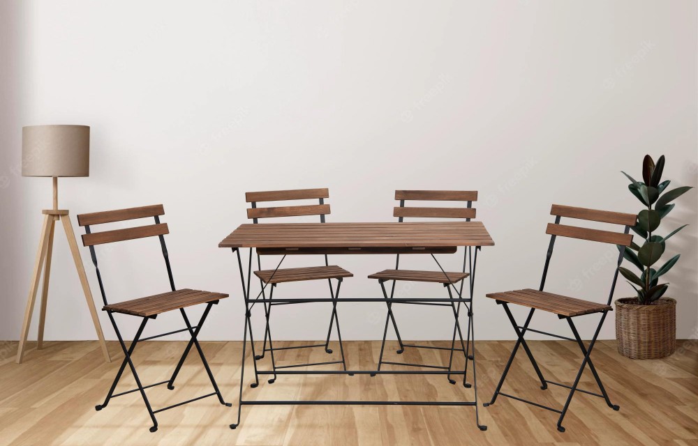 BS-ACA-100 - 4-Piece Acacia Table & Chairs Set